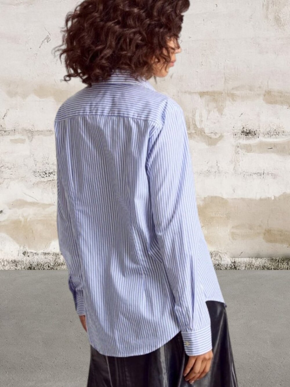 The Icon Shirt by Rochelle Behrens in Blue/White Striped Size XS - Picture 2 of 7